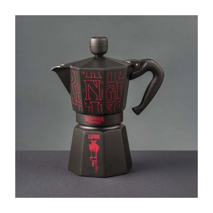 Cafetiere italienne - BIALETTI - Moka express - Collection Stranger Things - 6 tasses - 270 ml - Noir / Rouge