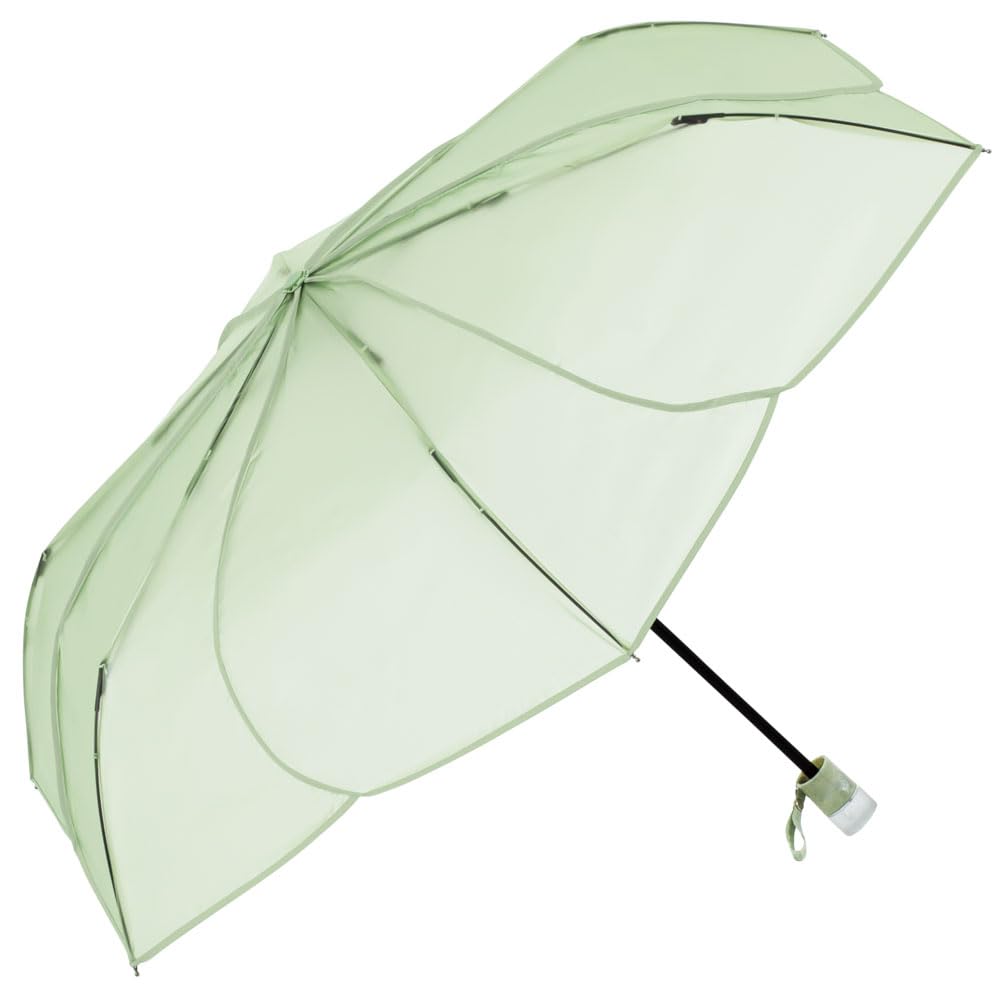 

Потому что Складной Прозрачный Зонт, Зонт/Пудровая Флора, Мини, GN, B-054678 зелёный