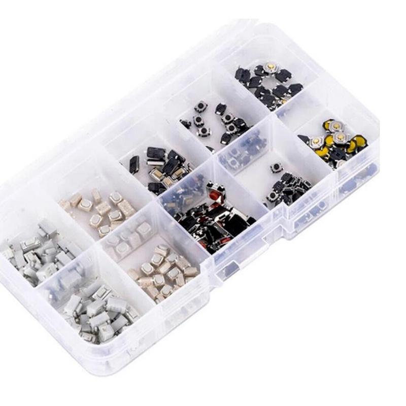 250 шт./коробка 10  Микропереключатель тактильный кнопочный компонент для планшета, пульта дистанционного управления автомобиля 1set