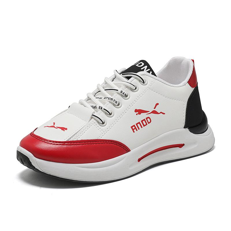 Erkek Ayakkabı Bahar Yeni Baba Ayakkabı Günlük Spor Ayakkabılar Erkek Deri Bağcıklı Öğrenci Ayakkabıları Trendy Moda Ayakkabılar