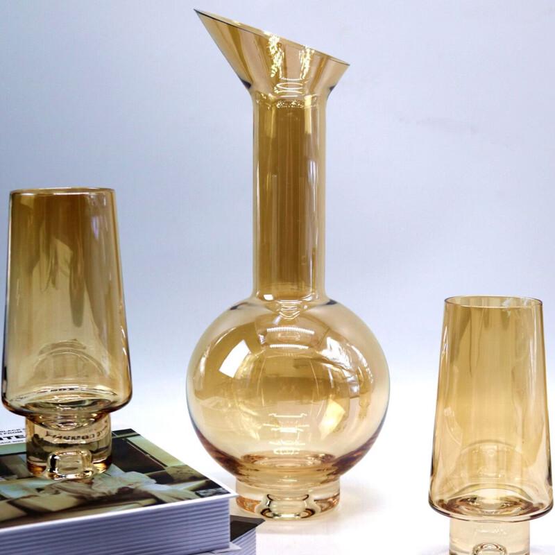 Glass Carafe and Red Wine Glass Set