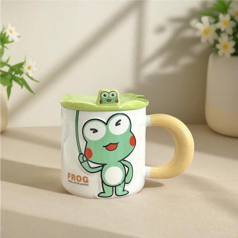 Animaux de haute valeur Tasse Grenouille Tasse en Céramique Souvenir Dessin Animé Cadeau d'Anniversaire Cadeau pour Enfants Tasse à Eau Mug 400ml
