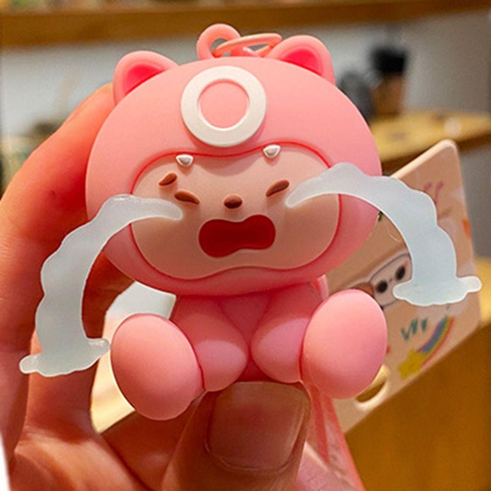 Crying Face Dolls Keychain Bag Pendant Car Keyring Kawaii Cartoon Pendant  Car Keychain