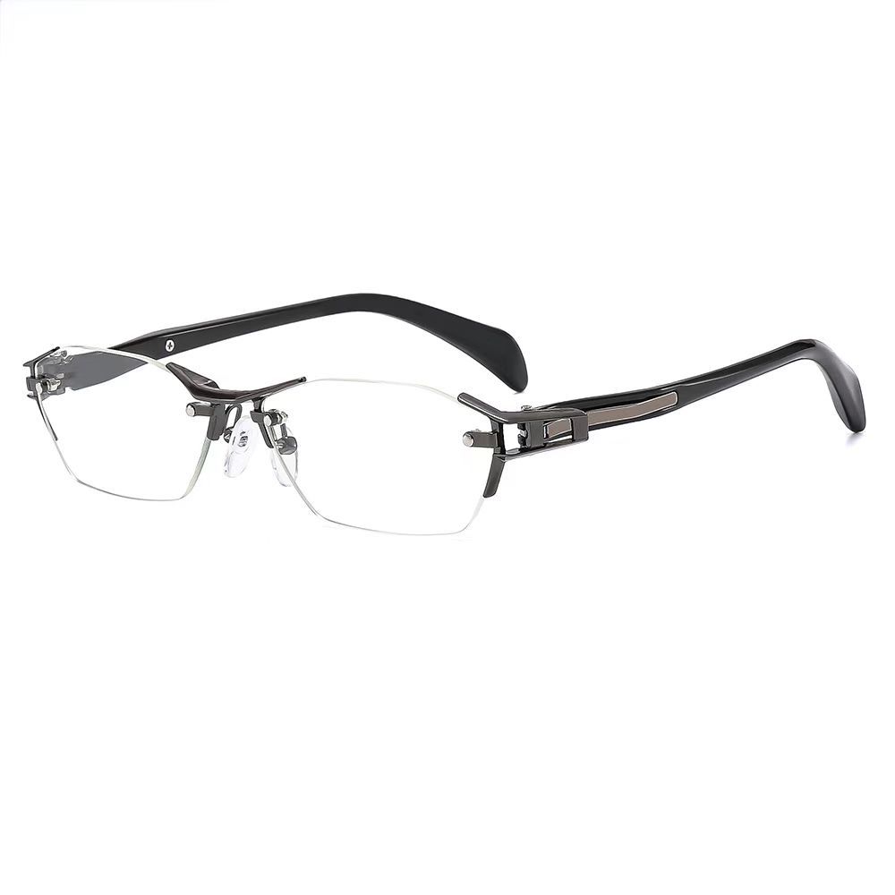 Brand High Definition Presbyopia Glasses Frame Men Women Rimless Prescription Square Eyeglasses Reading Eyeglasses