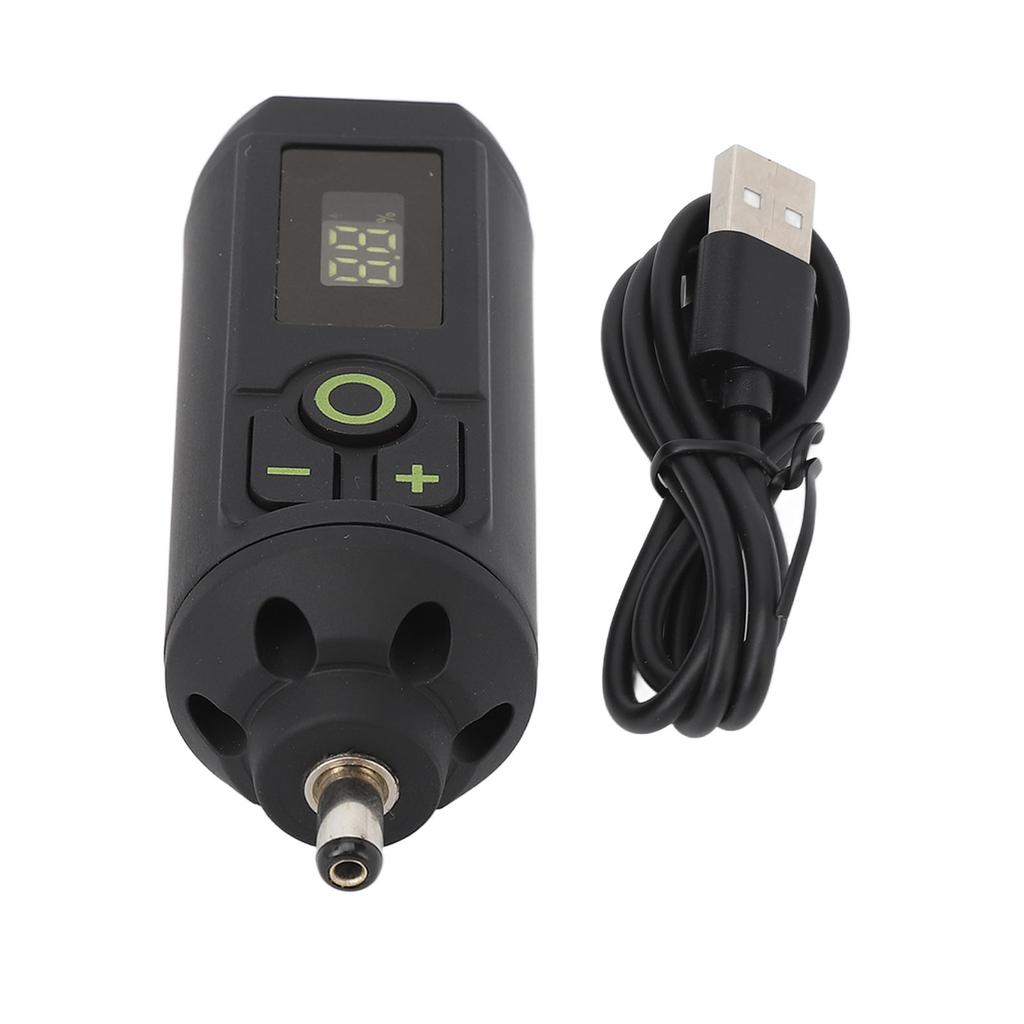 Kabellose Tattoomaschine Akku Typ C Legierung Digital LCD Tattoo Netzteil für Schönheitssalon 5,5mm