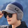 Men's Warm Wool Hat with Ear Protection for Seniors