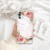Red Rose Marble Transparent Phone Case for Samsung Galaxy A04 A04S A14 A23 A34 A54 M23 M33 M52 M53