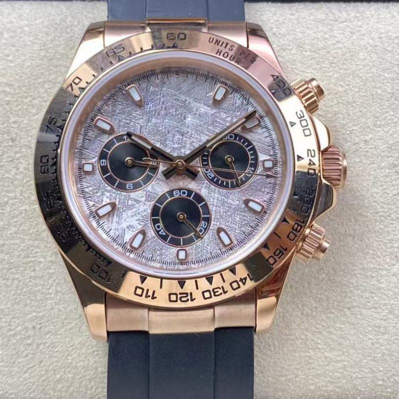 Laojia Daytona Series Cement Gray Automatic Panda Dial Stainless Steel Men's Multifunction Watch