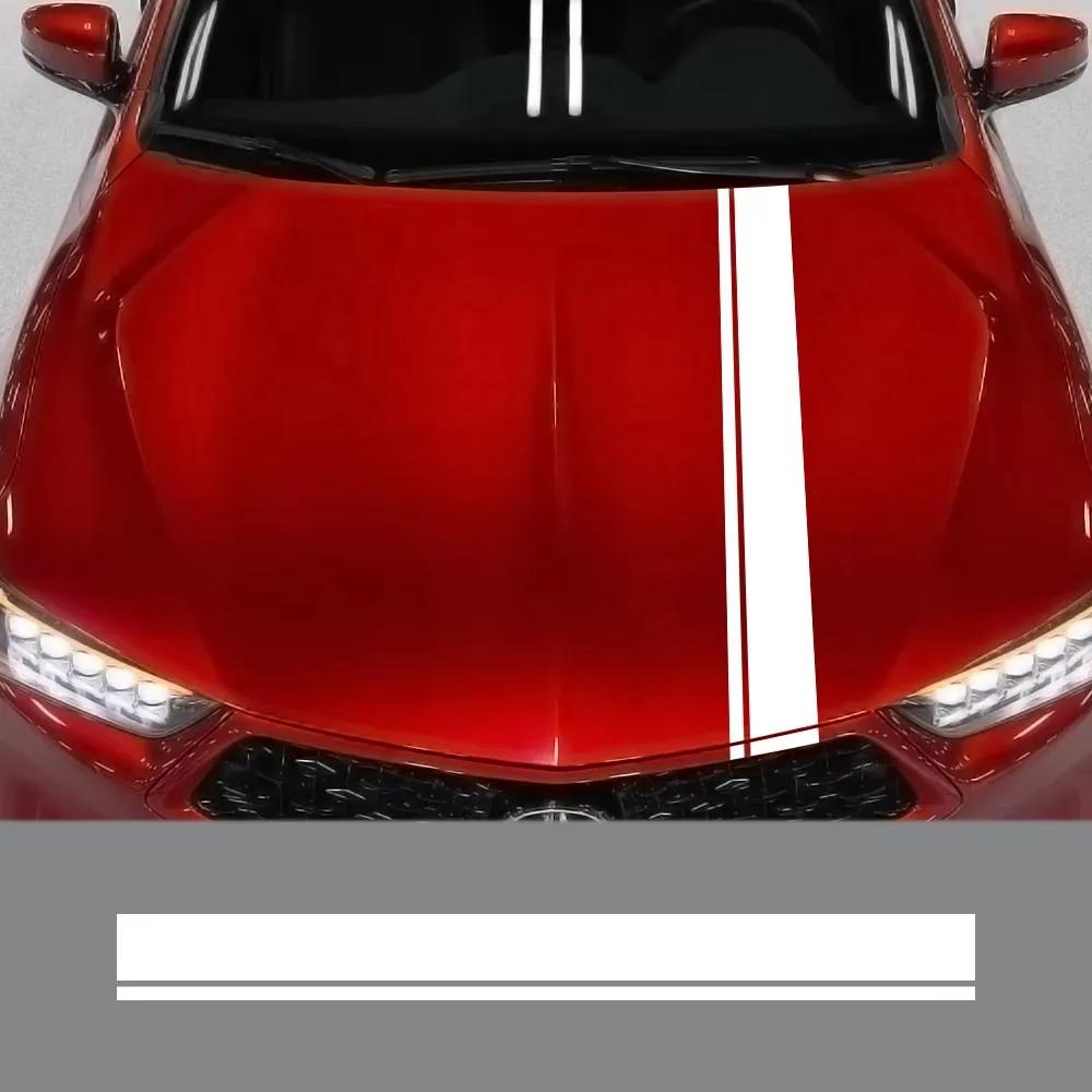Car Hood Sticker Bonnet Decoration Graphics Stripes Decor Decal Auto Accessories Universal For VW Tesla Skoda Volvo Suzuki Seat