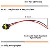 H11 H8 Female Adapter Wiring Harness Sockets Wire For Headlights or Fog Lights