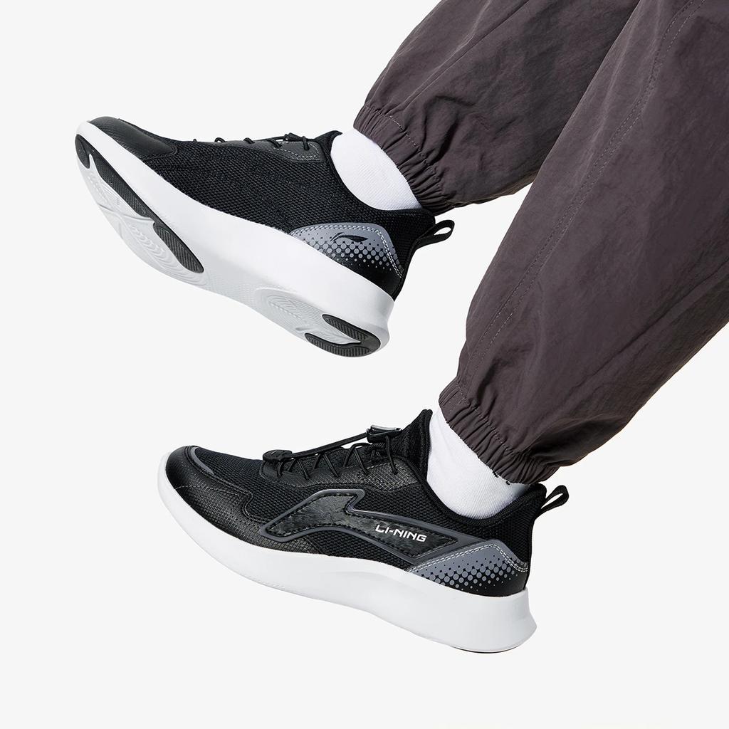 Li Ning Soft And Comfortable Low-Top Casual Shoes Kids Sneakers Black Gray YKCU116-9