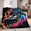 1pc Car Smoke Lightweight Flannel Blanket, Comfortable and Warm Blanket, for Office and Camping Sofa Bed, Livingroom083