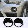 Black ABS Exterior Front Fog Light Lamp Cover Trim Fit For BMW X1 F48 2016-