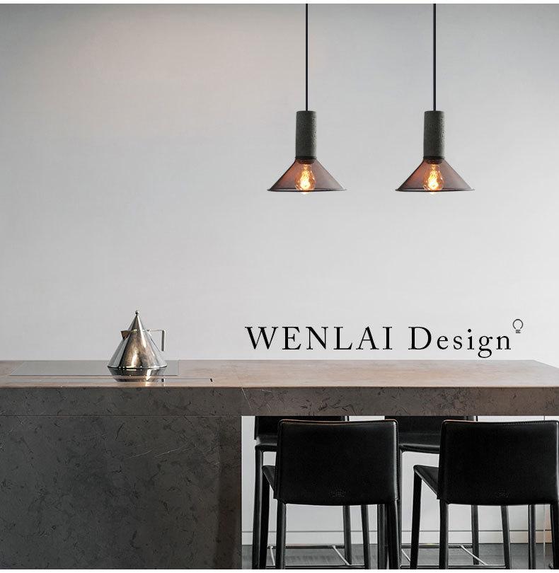 Retro Industrial Cement Pendant Light - American Country Style for Cafes, Bars, and Restaurants