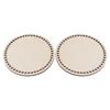 2 Pcs Wooden Crochet Bag Bottom Rounded Crochet Basket Wood Base for DIY Basket Bags