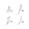 16G Edelstahl Zirkonia Ohrstecker für Damen Helix Conch Knorpel Piercing Schmuck Schraubverschluss