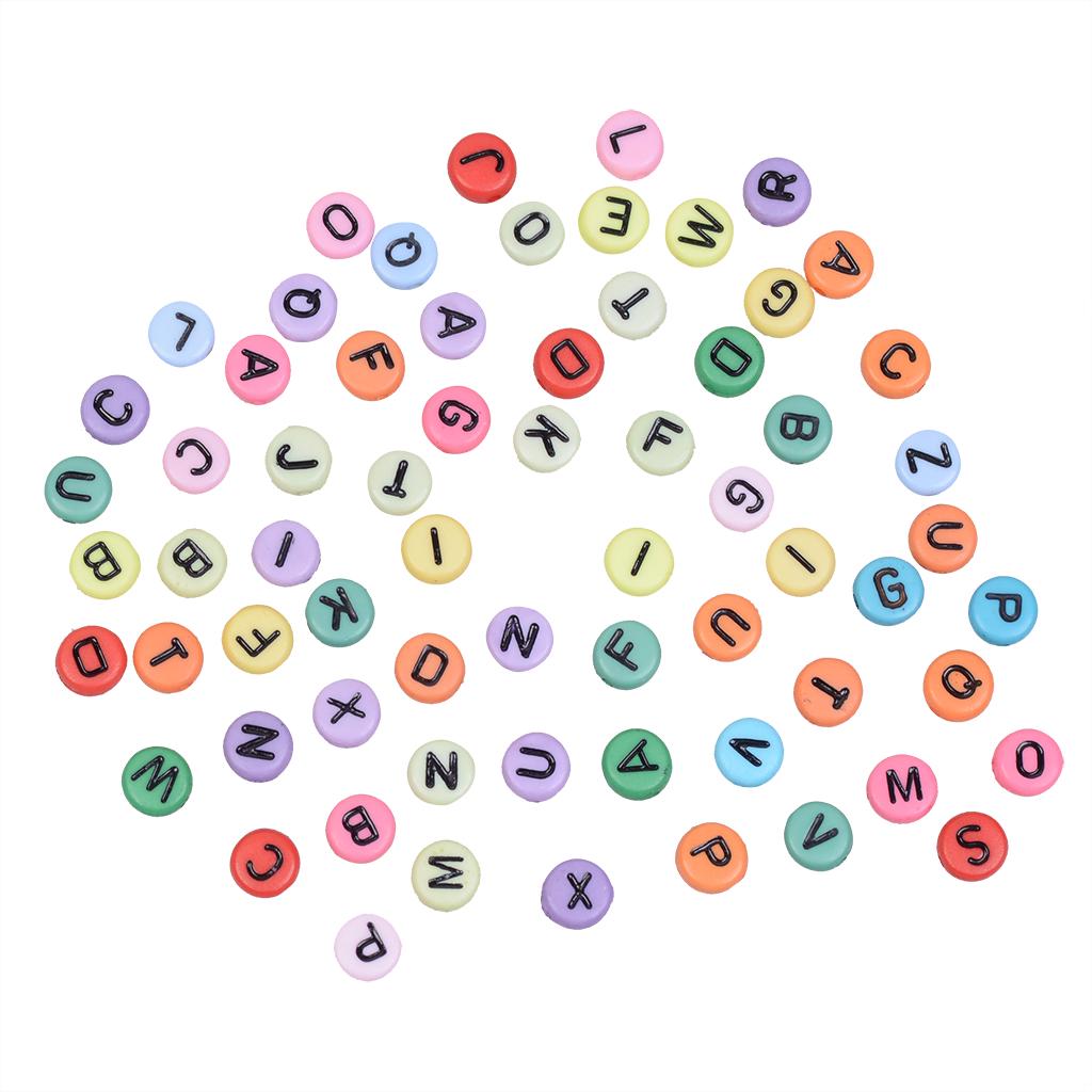 200 Pcs Colorful Acrylic Beads Charm Alphabet Letter Bead DIY Jewelry 1  Clear Multicolor