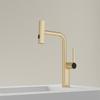 White/Black Brass Waterfall Pull Kitchen Faucet Rain Hot And Cold Mixed Water Sink Faucet Retractable Sprayer Sink Tap Crane