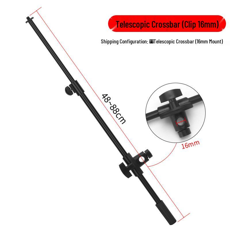 Telescopic Desktop Floor Stand with Adjustable Microphone & Phone Clip for Live Streaming