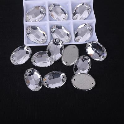 K9 Weichen Oval Fund Plat Găuri Duble Sticlă Cusătură Manuală Burghiu, Alb Ab Haine Colorate Cu Diamant Diy Burghiu Cristal
