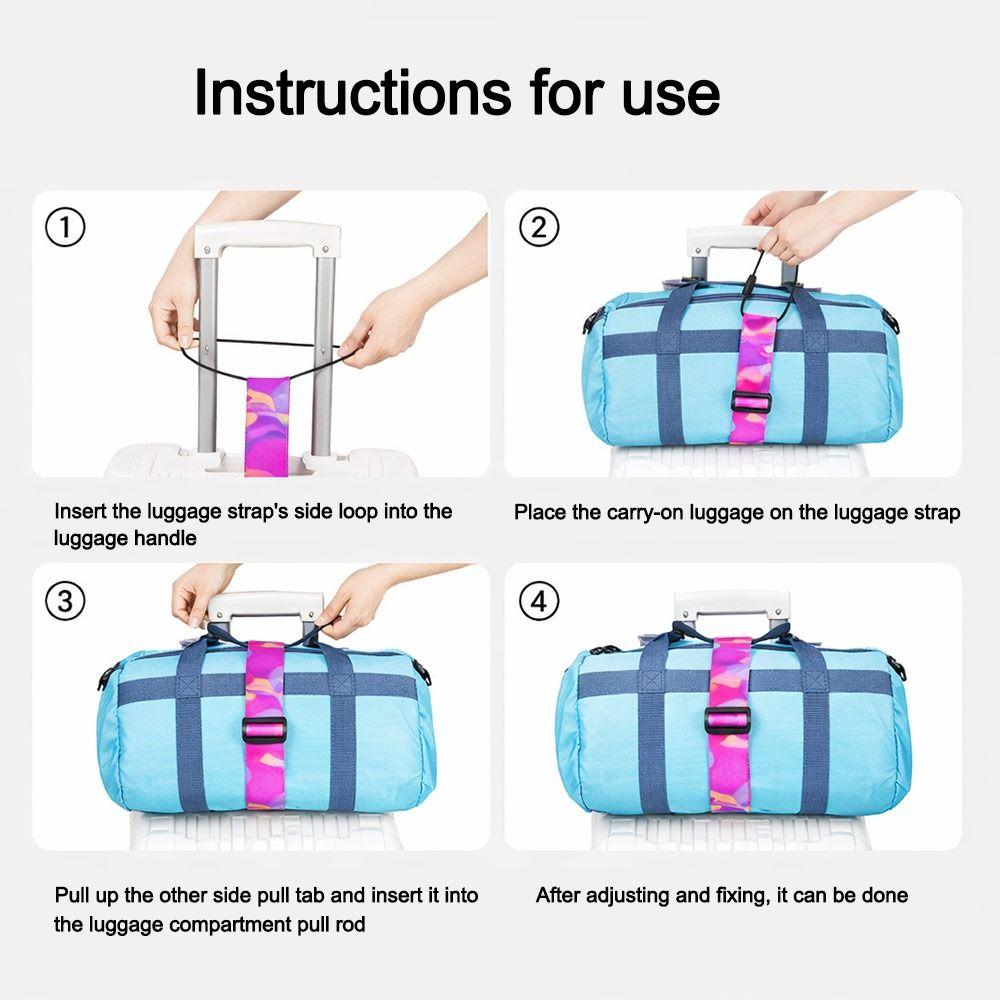 Colorful Luggage Elastic Strap Reusable Adjustable Travel Suitcase Fixed Strap Luggage Packing Straps Luggag Accessories