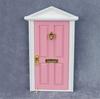 1:12 Pink Roof Dollhouse Door Christmas Decoration Model