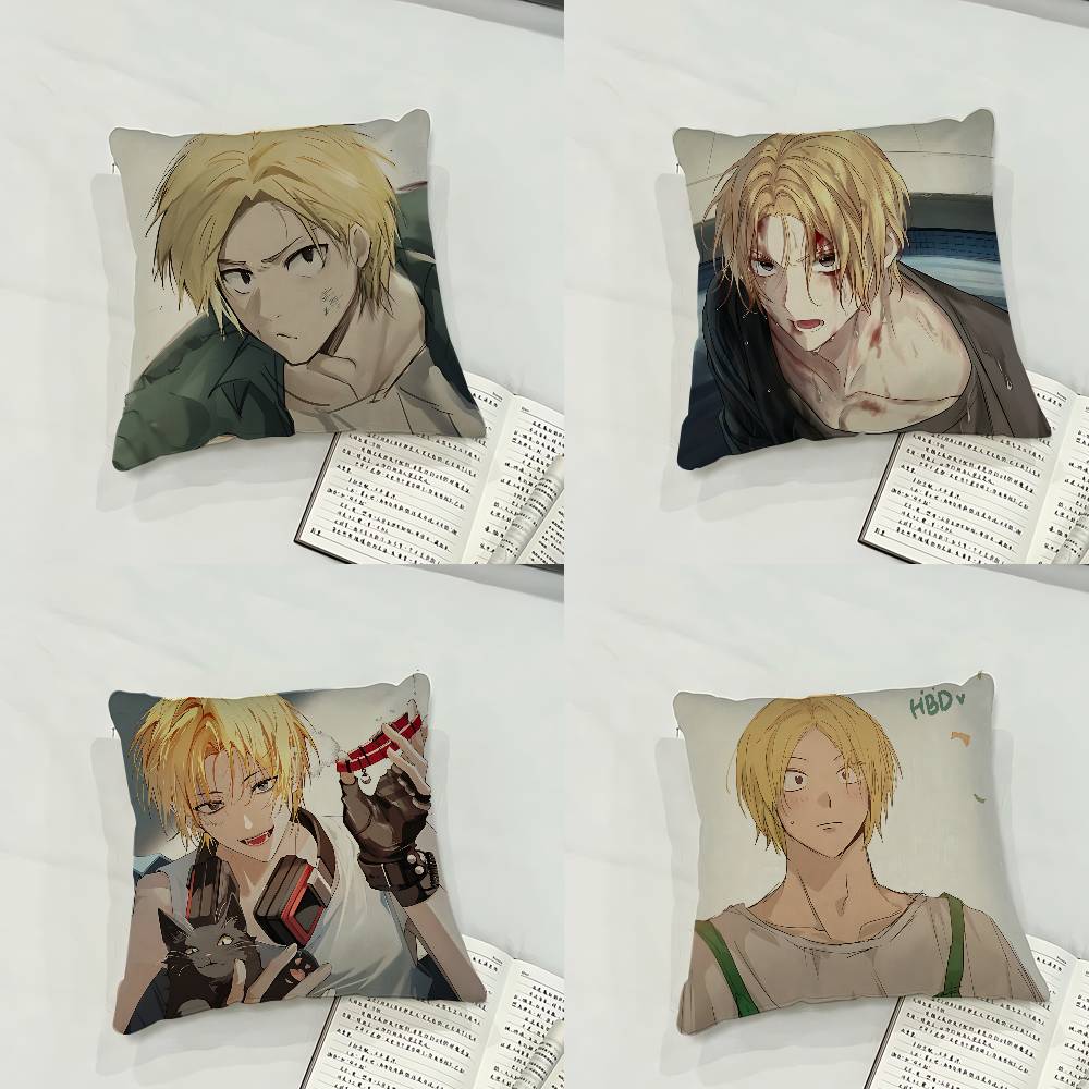 Shin Asakura Case Plush Fabric Soft Pillowcase Double Sided Print Cushion Cover Household Gifts