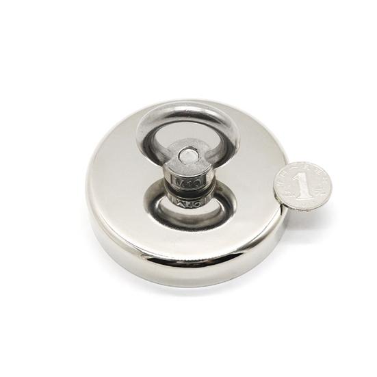 Neodymový železný kulatý ocelový kroužek s okem Rybářský magnetický záchranný nástroj