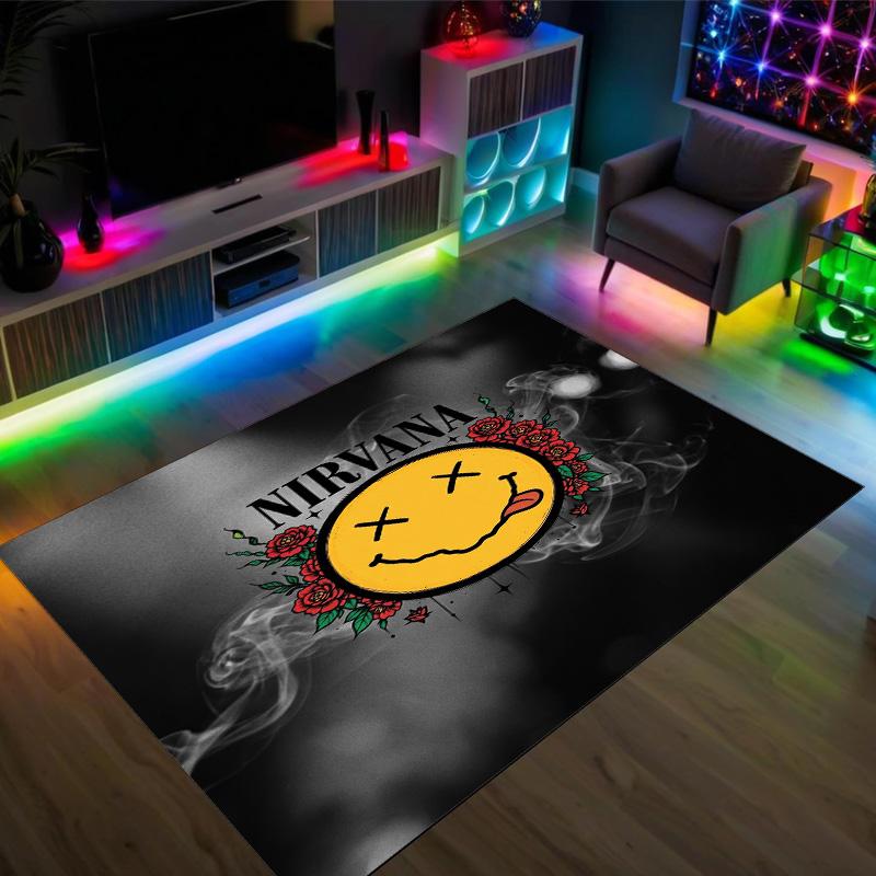 Nirvana Design Crystal Velvet Carpet Cozy Non?Slip Printed Rug For Bedroom Living Room Entrance