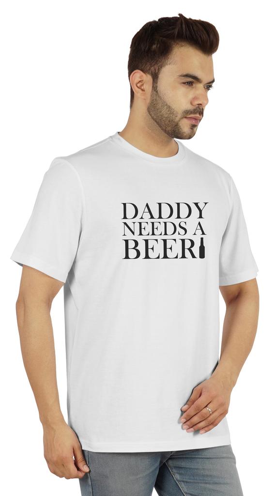 Inkmeso Graphic Tshirt For Men  s   Daddy Needs A Beer   Funny Quotes Dad  s Drinking Tee