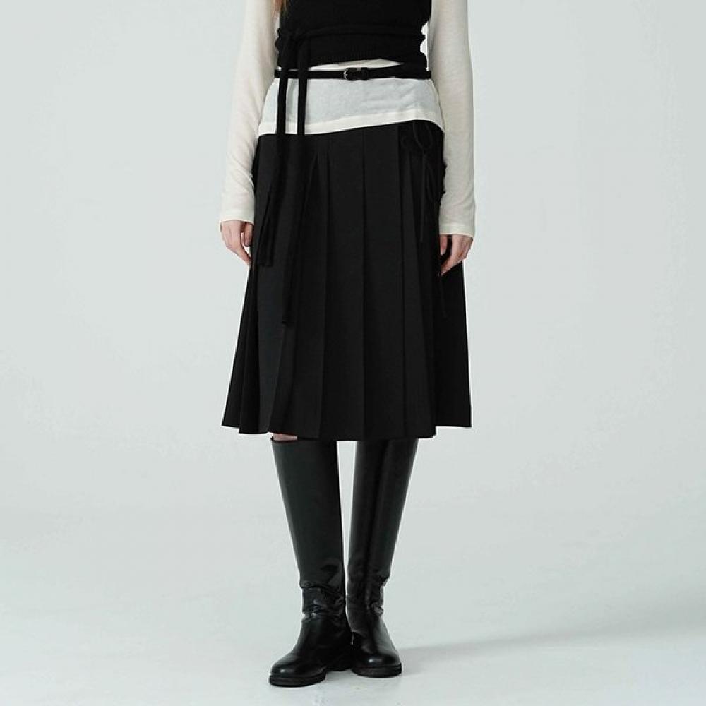 

On On Wrap Pleats Midi Skirt New5as829 BLACK/S_01