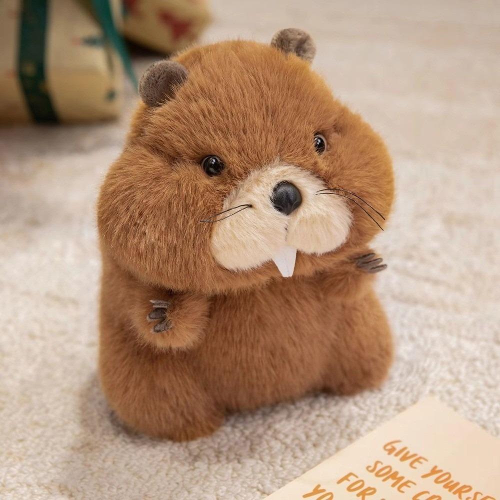 22-35 CM Plush Toys Soft Texture Warm Appease Doll Lovely Groundhog Doll For Children 22cm коричневый
