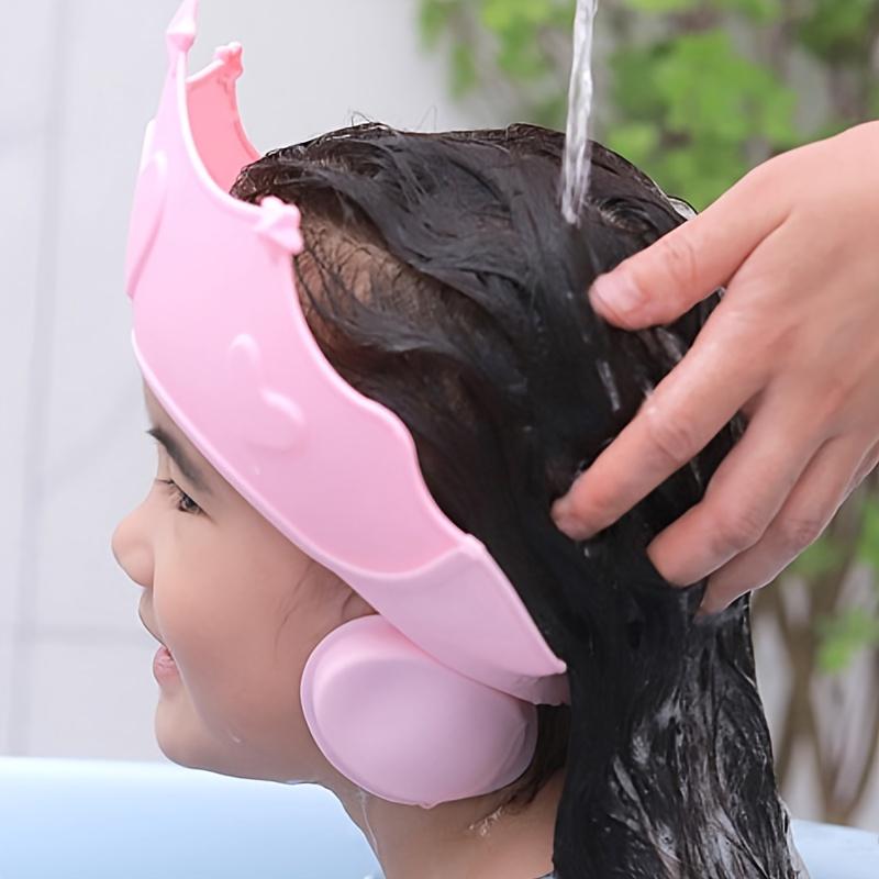 1 Stück Verstellbarer Kronen-Ohrenschützer Duschhaube, Hochwertiger Hut, Enganliegendes Design, Geeignet für S und S - Haarwasch- und Badehut, Duschhaube, Badezubehör