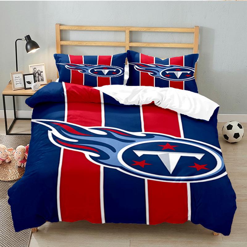 Titans Crest Bedding Set 3pcs, High Quality Bedding Set Including 1pc Duvet Cover And 2pcs Pillowcases for Bedroom, Dormitory Gift