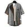 Men Top Fabulous Short Sleeve Wear Resistant Shirt Top Casual Men Single-breasted Shirt Top Button Up Shirt for Men