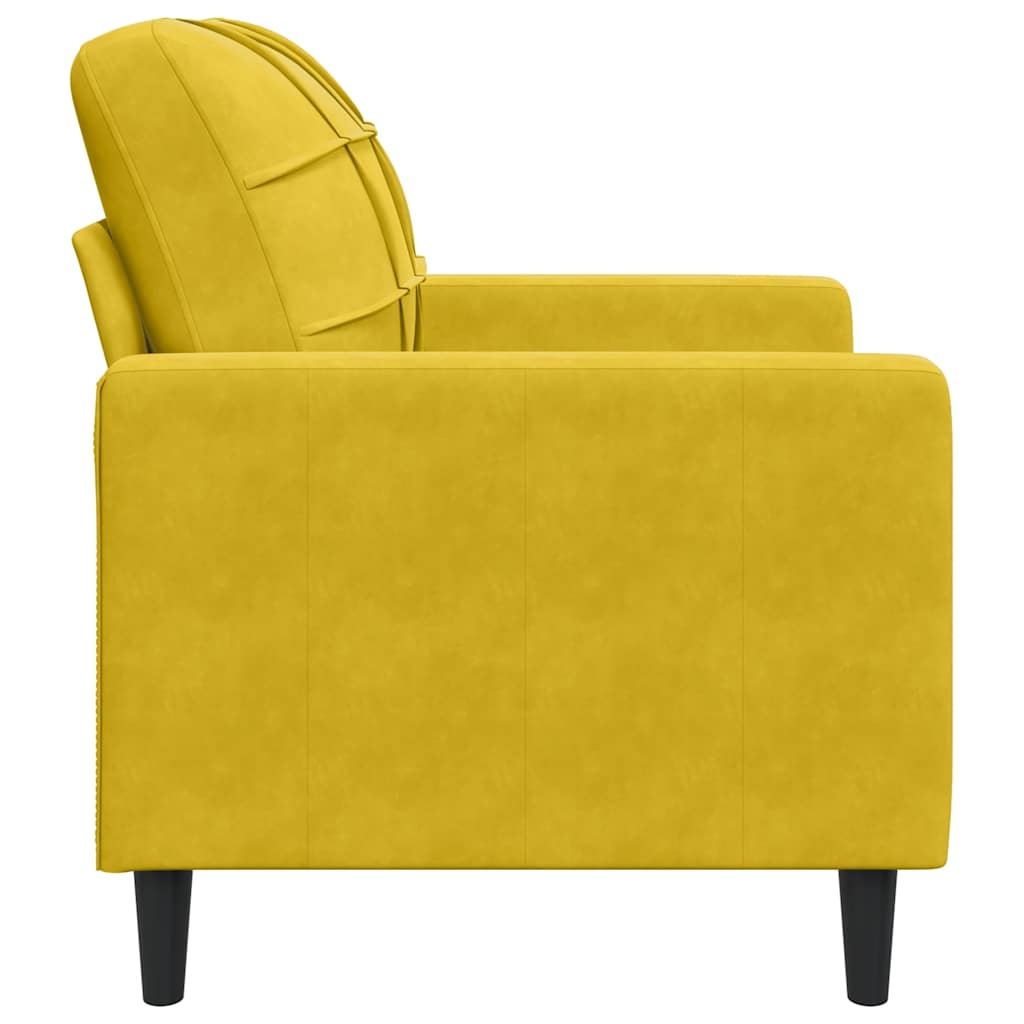 Yellow Armchair 60 cm Velvet