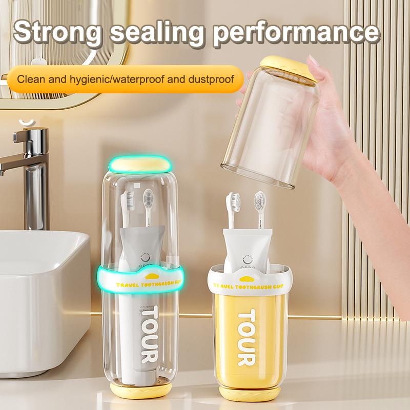 Toothbrush Storage Box Portable Mouthwash Cup Toothpaste Storage Box Toiletry Set Travel Supplies Portable Toothbrush Cup
