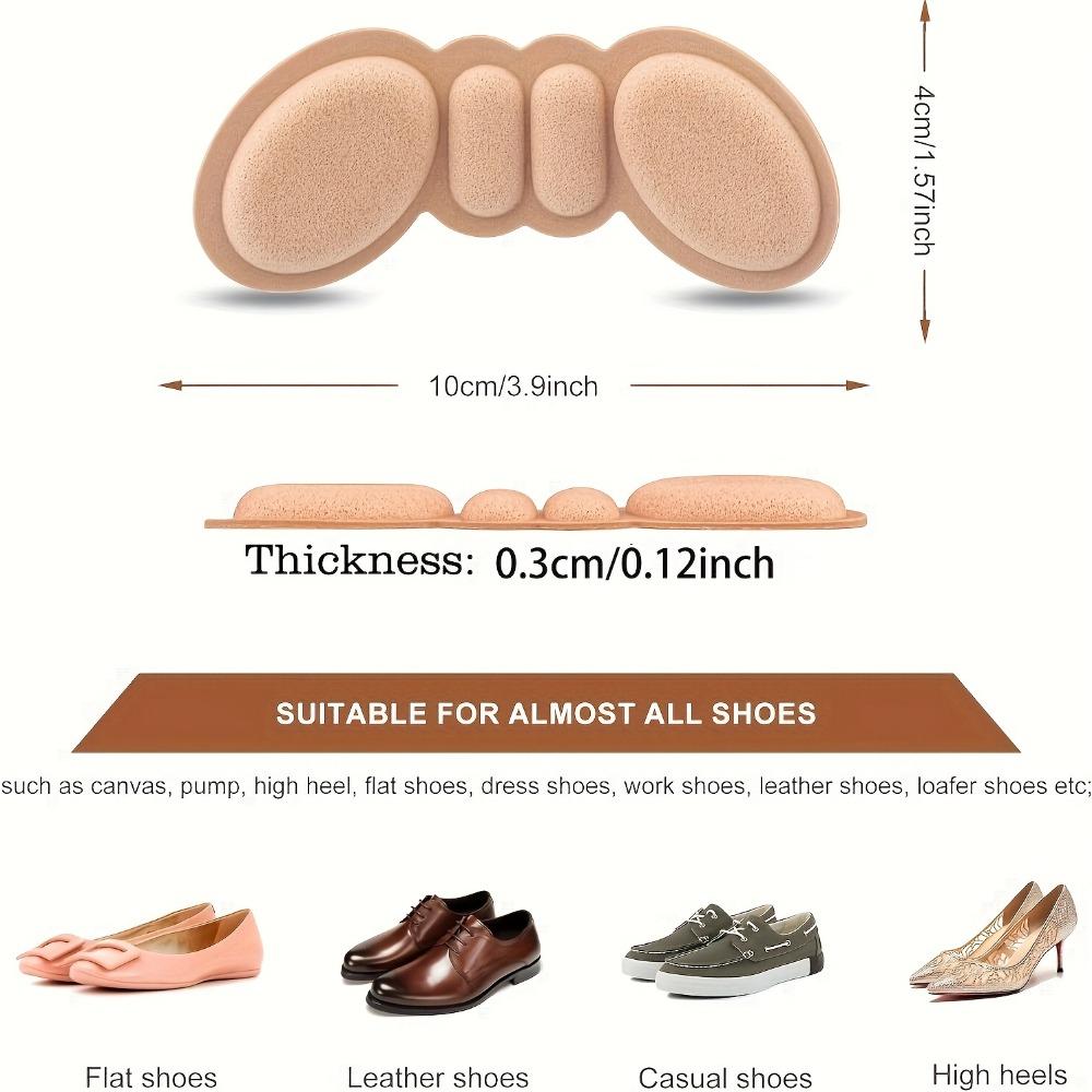 10 Pairs Heel Pads for Shoes Too Big, Shoe Inserts for Loose Shoes, Heel Grips Protectors for Blisters Pain, Filler Make Shoes Fit Tighter, Rubbing