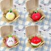 Fruit Plush Vegetable Toy Pineapple Durian Key Chain Pendant Decoration Gift