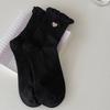 5 Pairs of Female Spring and Summer Breathable Lovely Embroidered Love Lace Bubble Mouth Tube Socks