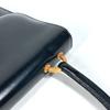 HERMES vintage Ring Do Hand Bag Flap Shoulder Bag Bock Scarf Black/GoldHardware