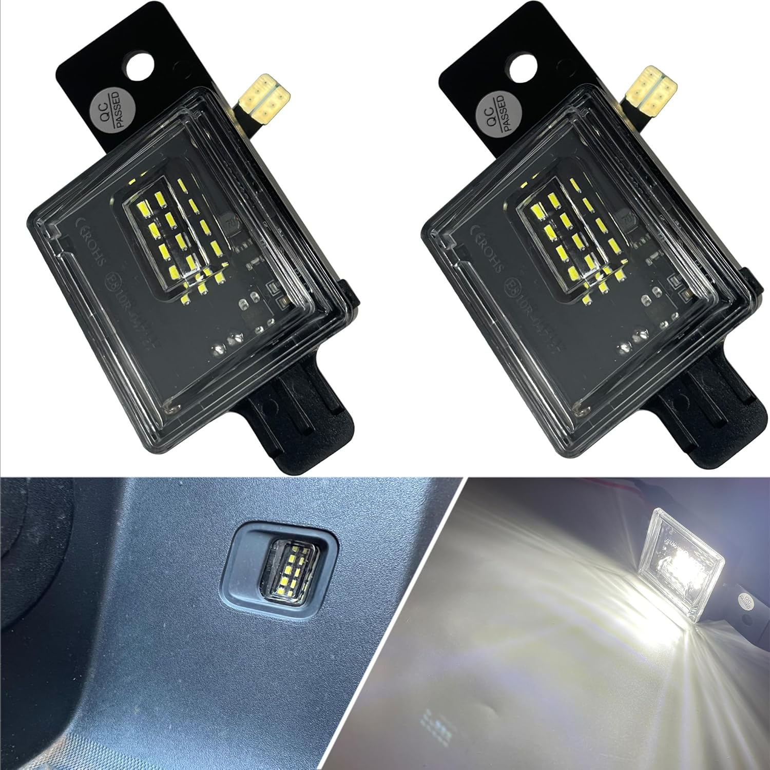 

LED License Plate Lights for 2014-2024 Chevy Colorado Silverado 1500 LD LTD 2500 3500 2500HD 3500HD 6000K White LED Rear Number Plates Light Lamps