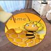 Custom Name Maya the bee Printed Round Rug Carpet Chair Rug Area Rug Entryway Doormats,for Office Chair Living Room Bedroom Kitchen Room.