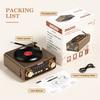 Retro Bluetooth Speaker Vinyl Player Style Radio, Portable FM/AM/SW & Wireless Streaming, Unique Vintage Decor for Home & Gift Idea