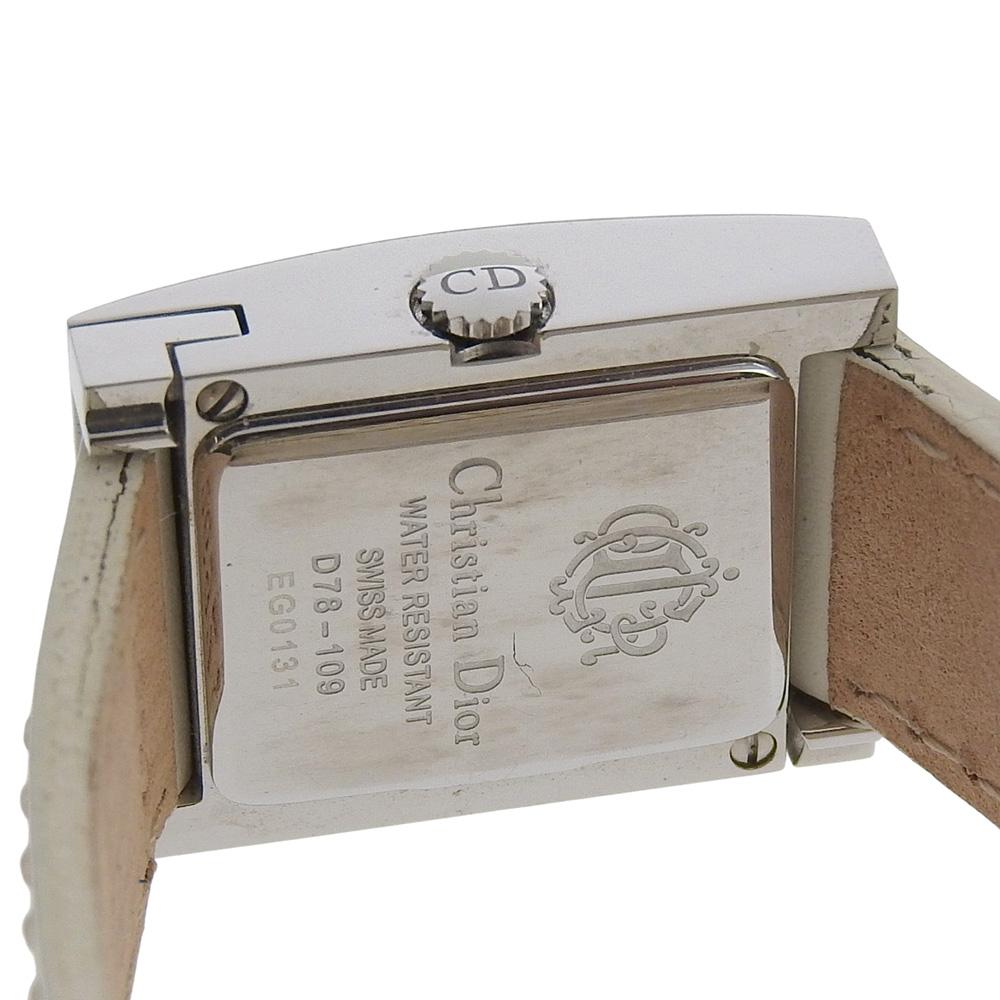 Dior Maris Watches D78-109 SilverDial Stainless Steel/Sima leather Quartz Analog display Women Used