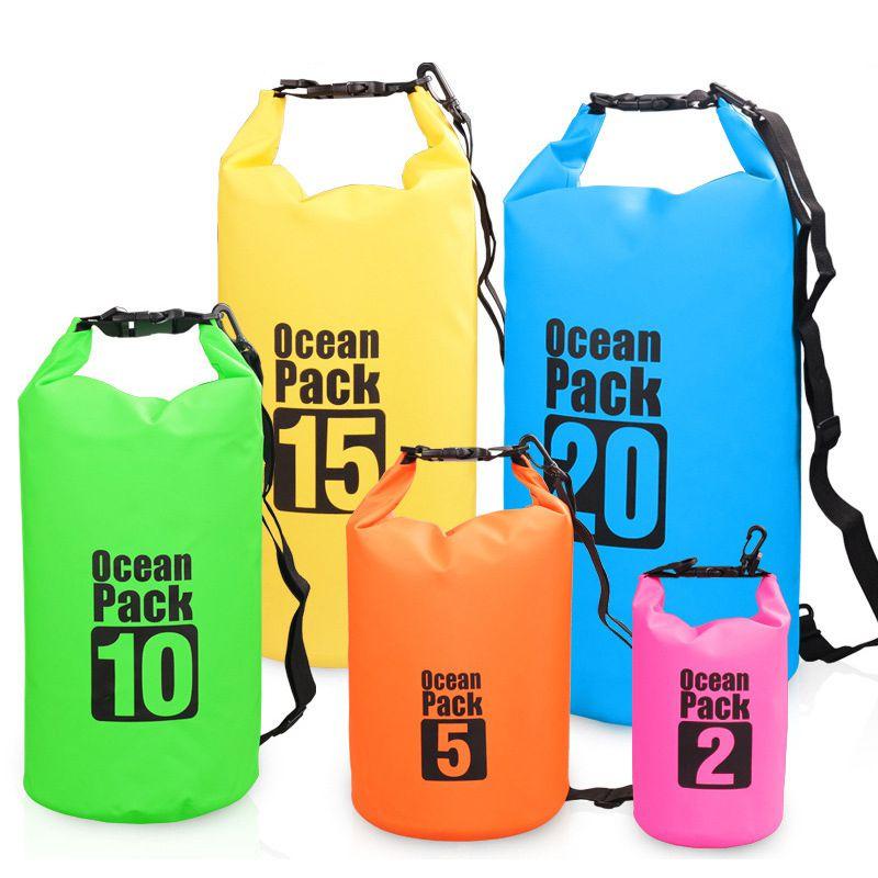 2l30l Waterproof Pvc Dry Bag Sack Ocean Pack Floating Boating Kayaking Camping