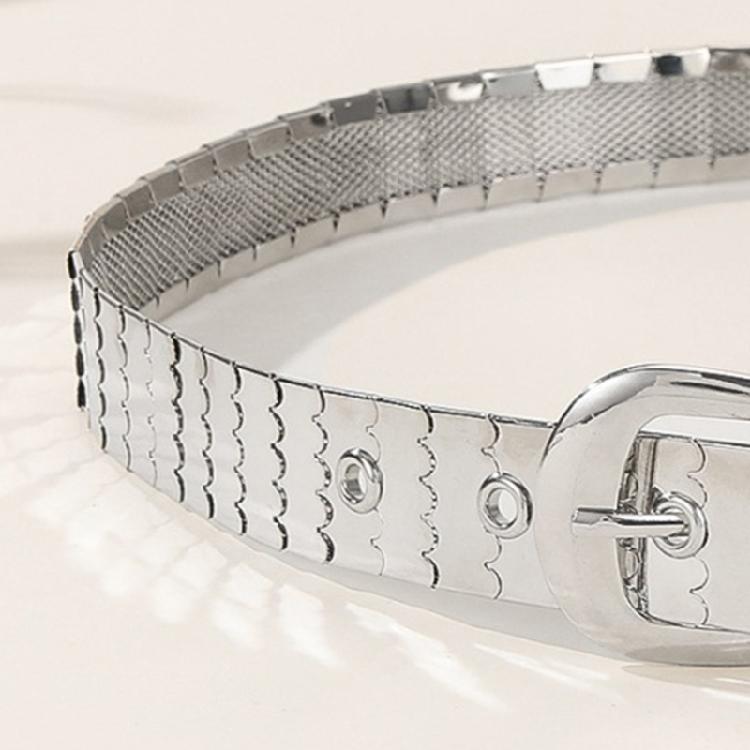 Grommet Waist Belt Silver Chain Punk for Casual Costume Belt for Jeans Dress