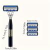 Men's Chinese Style Razor Set: Smooth, Comfortable Shave with Six-Layer Blades, 15 Pieces