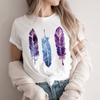 Women Tshirt Cartoon Purple Flower Floral 2025 Summer Spring T Shirt Female Clothes Graphic 90S Aesthetic Kawaii Tee Tops Lady