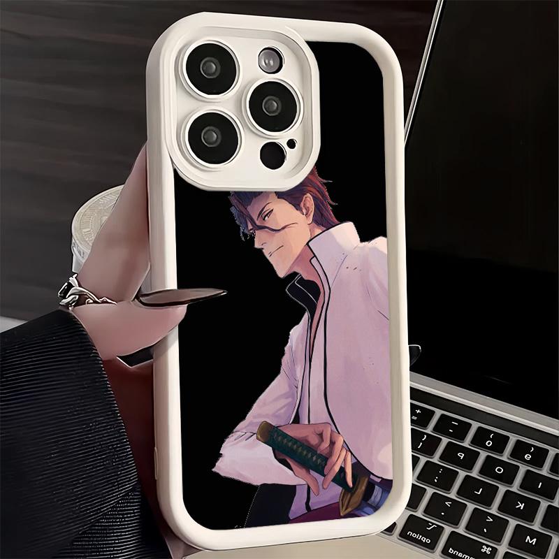 Phone Case for iPhone 17 Air 16E 15 16 Pro Max Bleach Aizen Sousuke Cover 14 Plus 13 12 Mini Soft Shell Silicone Fundas